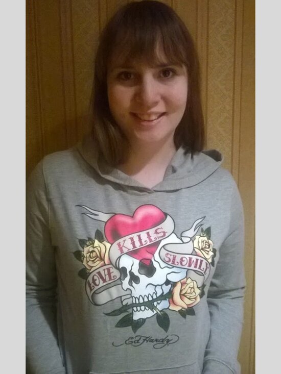 Ed Hardy Tops - Ed Hardy Grey Hoodie Size Large